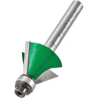 Image of Trend CraftPro Chamfer Router Cutter Bit, 1/4 Inch Shank, 12.7mm Cut Diameter &amp; 60 Degree V Groove, Tungsten Carbide Tipped, C138X1/4TC