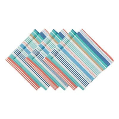 Image of DII Beach House Décor, Seashore Stripe, 20&quot; x (Set of 6)