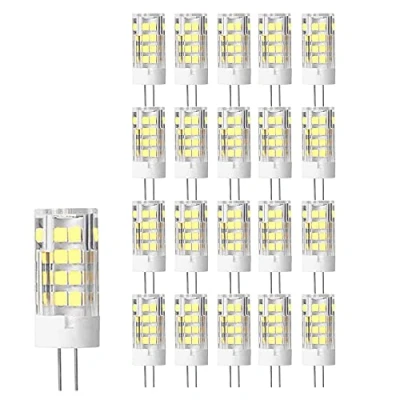Image of OUKAIDE 20 Pack G4 LED Bulbs 5W 51 SMD 2835LEDs lamp AC220 240V Cool White 6000k Super Bright Bulb 500LM Beam Angle 360 Ceramic Base Non dimmable