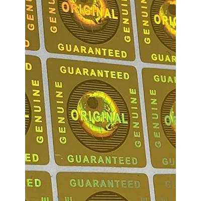 Image of mm products Gold Hologram Labels Tamper Proof Original Security Holographic Stickers (196), 20 x