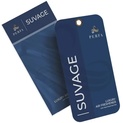Image of Savage Disposable Card Freshener for Men Car Scents Air with Sauvage Fragrance Strong Perfume Odour Eliminating Technology Suvage by Perfa