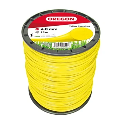 Image of Oregon Yellow Round Strimmer Line Wire for Grass Trimmers and Brushcutters, Professional Grade Nylon, Fits Most Strimmers, 4.0 mm x 95 m (69 388 Y)