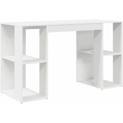 Image of vidaXL White Computer Desk Particle board Medium Storage
