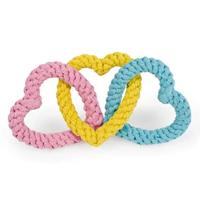 Image of Petface (Little Petface) Rope Hearts Puppy Dog Toy