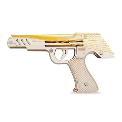 Image of 3D Wooden Puzzle, Rubber Band Gun, Toy Mechanical Model Kits to Build, DIY