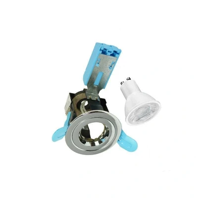 Image of Ansell iCage GU10 downlight with Aurora 5W 3000K Non Dimmable Chrome