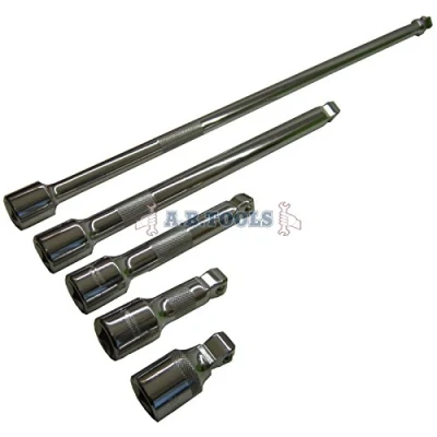 Image of 1/2&quot; Drive Wobble Socket Ratchet Extension Bar Set 50mm 450mm 5pc