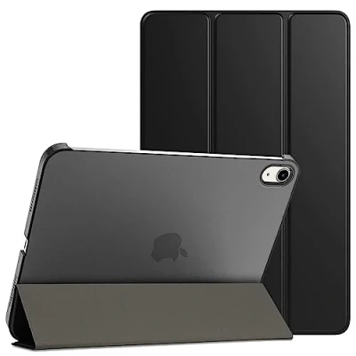 Image of PROTech Case for iPad 10th Generation 2022, Slim Stand Cover Gen 10.9 inch, Support Touch ID, Auto Wake/Sleep Smart Shell with Translucent Back (Black)