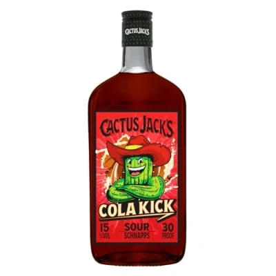 Image of Cactus Jack&#039;s Kool Kola Flavoured Schnapps, Cola Red Alcohol Liquor for Cocktail Making, Shots or Mixer, 15% Drink, Ingredient Home Bar, 70cl