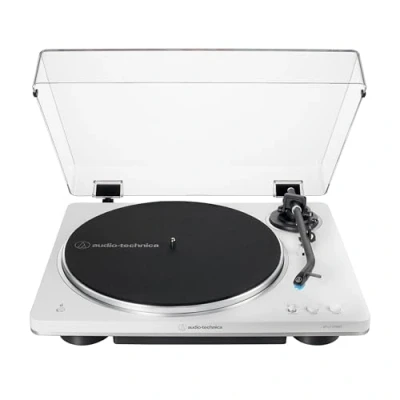 Image of Audio Technica AT LP70XBT Fully Automatic Wireless Belt Drive Turntable (White/Silver)