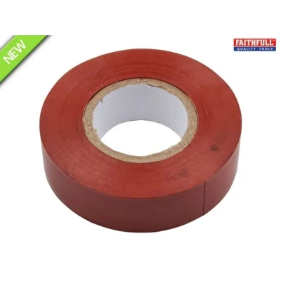 Image of Faithfull FAITAPEPVCBR PVC Electrical Tape 19 mm x 20 m Brown