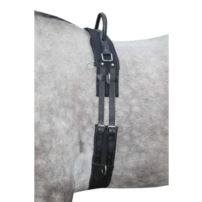 Image of HKM Lunging Girth 1795 Belt Black Thoroughbred/Warmblood