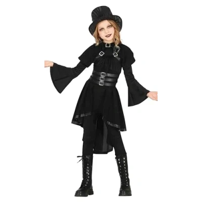 Image of FIESTAS GUIRCA Elegant Gothic Girl Fancy Dress Costume for Girls 14 16 Years