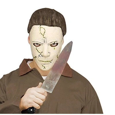 Image of shoperama Michael Myers Set Mask and Knife Halloween Horror Movie Series Killer Costume Accessory Rob Zombie