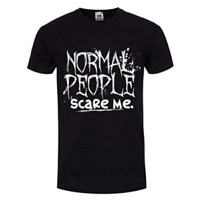 Image of Grindstore Men&#039;s Normal People Scare Me T Shirt Black