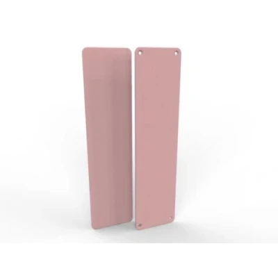 Image of Door Push Finger Plate Protector Acrylic Panel with Screw Holes (300x75mm, Frosted Pink)