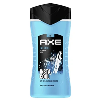 Image of Axe Ice Chill 3 in 1 Shower Gel &amp; Shampoo for Long Lasting Freshness and Fragrance After Dermatologically Tested 250 ml