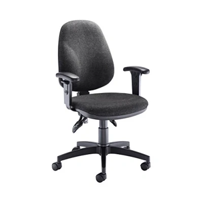 Image of Office Hippo High Back Desk Chair, Ergonomic Home &amp; Chair With Height Adjustable Seat Arms, Lumbar Support For Extra Comfort, Computer Daily Use Charcoal Grey