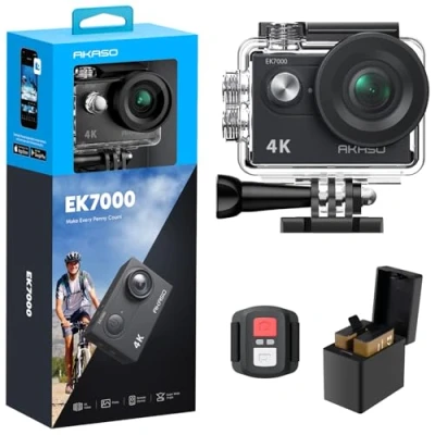 Image of AKASO EK7000 4K30FPS Action Camera 20MP Ultra HD Underwater 170 Degree Wide Angle 98FT Waterproof with Accessory Kit