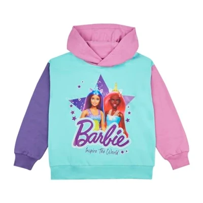 Image of Barbie Girls Hoodie Jumper Sweatshirt, Gifts For 3 4 Years Multicoloured