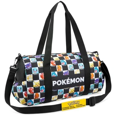 Image of Pokemon Duffle Bag for Kids &amp; Teenagers Pikachu Spacious Overnight Football Kit Weekend Anime Travel Holiday Sports PE Essentials