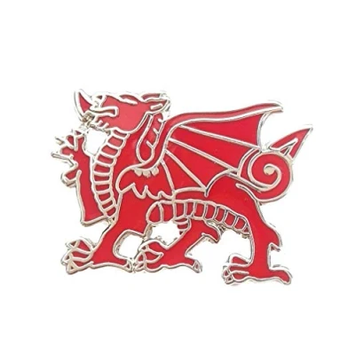 Image of Wales Welsh Dragon Enamel Lapel Pin Badge T406