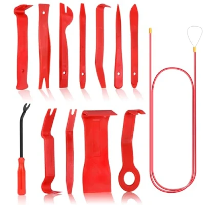 Image of Sukudon 13 pcs Car Trim Removal Tool Auto Door Panel Tools Strong Pry Kit for Dash Center Console Audio Radio Installtion and Repair