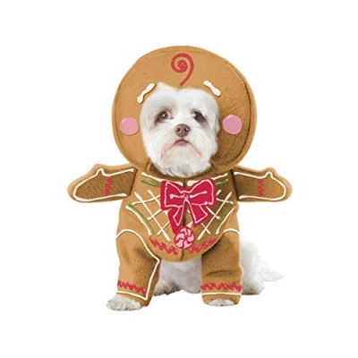 Image of Gingerbread Pup Dog Costume Small Beige