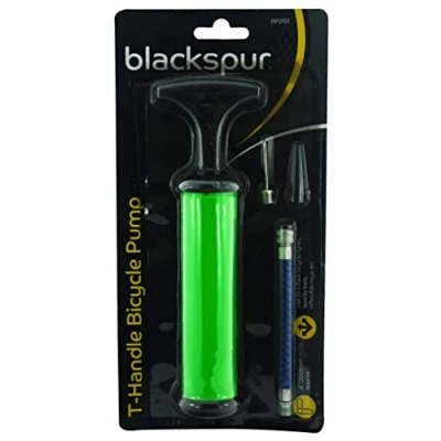 Image of Blue 24cm T Handle Bike Pump By Blackspur