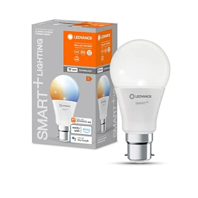 Image of LEDVANCE Smart LED lamp with WiFi Technology, B22d base matt Optics,Light Colour Changeable (2700K 6500K), 806 Lumen, 60W Replacement, dimmable, 4 Pack