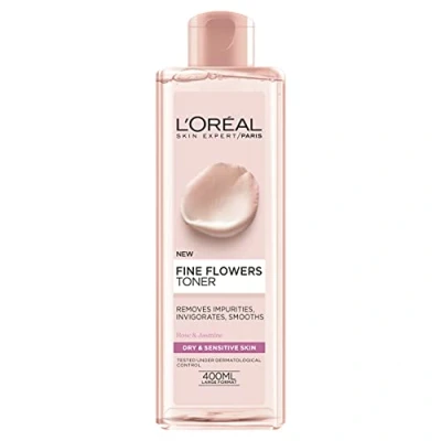 Image of L&#039;Oreal Paris Fine Flowers Cleansing Toner for Normal to Dry Sensitive Skin 400 ml