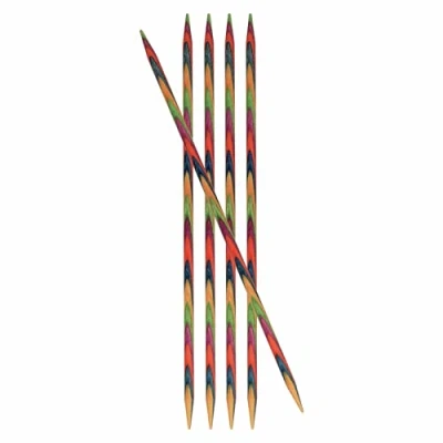 Image of KnitPro KP20108 20 cm x 3.75 mm Symfonie Double Pointed Needles, Multi Color