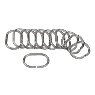 Image of Douceur d&#039;Intérieur Shower Curtain Rings 12 Pieces 4 X 0.4 6 cm anthracite