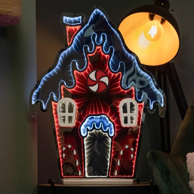 Image of Samuel ALEXANDER 66cm Light up Gingerbread House Christmas Decoration with Red and White LEDs