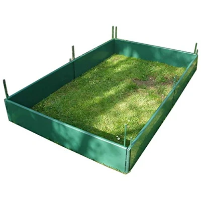 Image of GardenSkill Raised Bed Vegetable Kit and Garden Planter for Flowers Herbs Veg Fruit (4m x 1m 250mm high, Green)