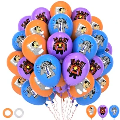 Image of 42Pcs Birthday Balloons Set, Toilet Party Latex Balloons, 12 inch Theme Colour for Kids, Kids Balloon Boys Girls Decorations Supplies