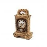 Image of Melody Jane Dolls Houses Fancy Gold &amp; Black Carriage Clock1:12 Scale Accessory