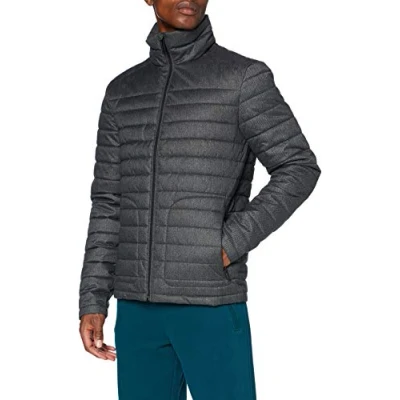 Image of Superdry Men&#039;s Double Zip Fuji Jacket, Charcoal Herringbone, S