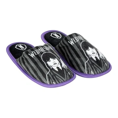 Image of CERDÁ LIFE&#039;S LITTLE MOMENTS Unisex Kid&#039;s Zapatillas de Casa Abierta Wednesday Slipper, Black/White, 30/31 EU