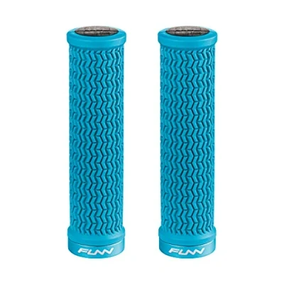 Image of Funn Holeshot Mountain Bike Grips With Single Lock On Clamp, Lightweight And Ergonomic Handle 22 mm Inner Diameter, Hardened End Bicycle Handlebar For MTB/BMX (Turq)