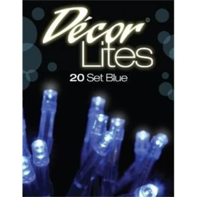 Image of 20 Blue Super Bright LED String Lights &#039;Decor Lites&#039; Portable Battery Powered