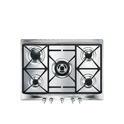 Image of SMEG Cucina SR275XGH2 69 cm Gas Hob Stainless Steel, Steel