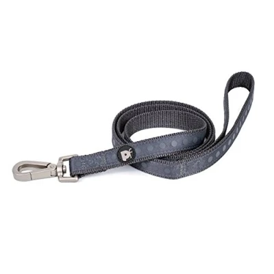 Image of Petface Steel Tonal Dots Print Dog Lead, Small, Grey