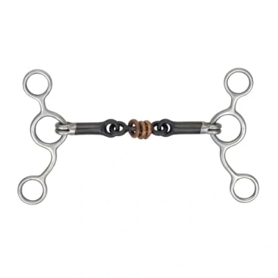 Image of Sweet Iron Copper Roller Snaffle (509) Bits with Rollers Loose ring 6&quot; 65mm 14mm