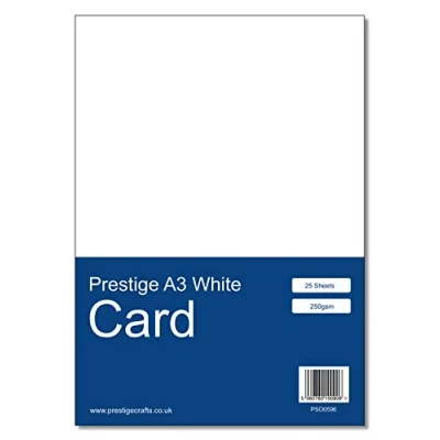 Image of Prestige A3 White Craft Card Pack 250gsm 25 Sheets
