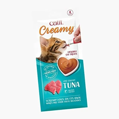 Image of Catit Creamy Treats Tuna Flavor, 4 x 10g, Pack of