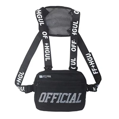 Image of Unisex Chest Bag Hip Hop Style Vest Crossbody Fashion Rig Waist for Sports Hiking Camping Shopping Travelling Men Women