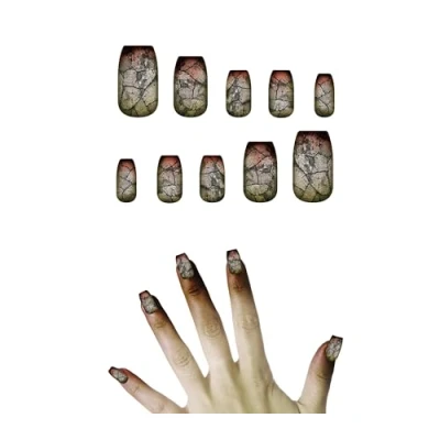 Image of Fiestas Guirca Zombie nails with glue (10 pieces)