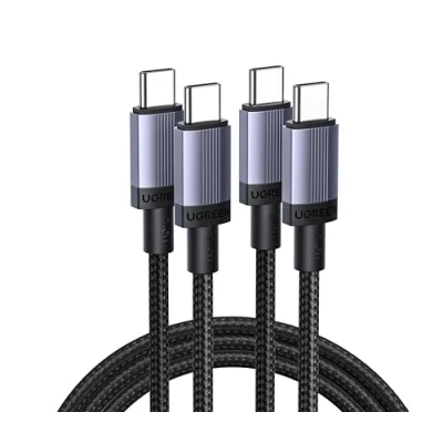 Image of UGREEN 240W USB C to Cable 2 Pack PD 3.1 Fast Charging Type Charger Lead Compatible with MacBook Pro/Air, HP Laptop, iPad iPhone 16/15, Galaxy S25 Ultra, 2x1M