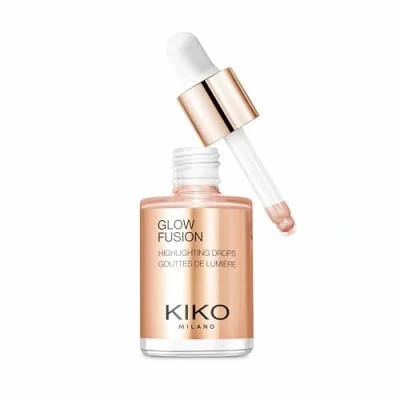 Image of KIKO Milano Glow Fusion Highlighting Drops 02, Liquid Face Highlighter With A Metallic fFinish